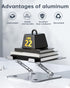 H&C(hcck&Cllassp) 11-17 inch Aluminum Laptop Stand for Desk, Foldable and Portable Laptop Riser, Adjustable Notebook
