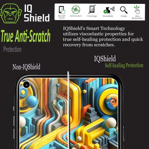 IQShield Screen Protector for Google Pixel 5, 6 inch, 2-Pack, Anti-Bubble Clear TPU Film