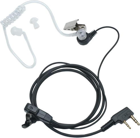 Radio Earpiece Headset with Mic PTT for Baofeng UV-5R BF-888S BF-F8HP UV-82 UV-82HP UV-82C Kenwood TK-2107 TK-3107 Walkie Talkies Two Way Radio,2 Pack