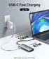 USB C Docking Station Dual HDMI Monitor Adapter, Selore USB C Hub with Dual HDMI, Displayport, VGA, 100W PD Charging