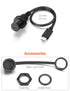 USB Type C 3.1 Male to Female Flush Mount Cable Waterproof Kit for Car Boat Motorcycle, 1 Feet 30 cm