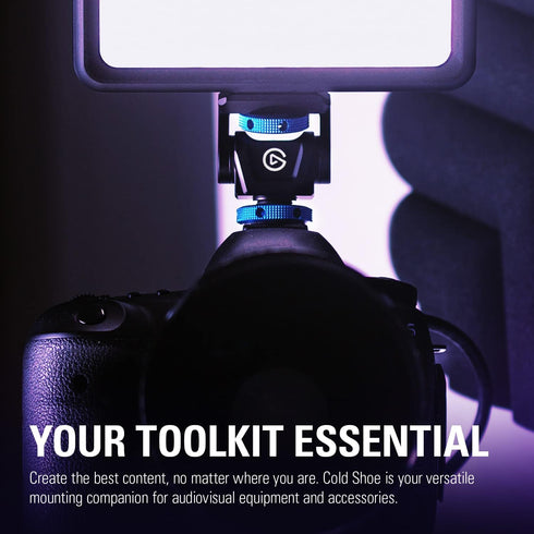 Elgato Cold Shoe - Adjustable ¼ inch Thread Mount for Lights, Microphones, Compatible with Key Light Mini