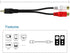 RCA 1 Male to 2 Female Audio Speaker Y Adapter Splitter Cable, 2 Pack / 0.6FT, OFC Conductor