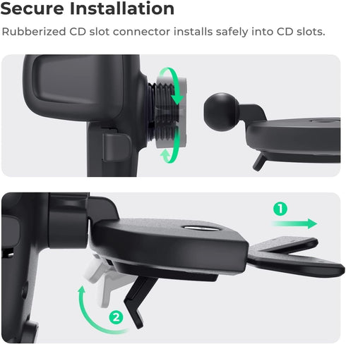 iOttie Easy One Touch Signature CD Slot Mount - Universal Car Phone Holder for iPhone, Google, Samsung, Moto, LG