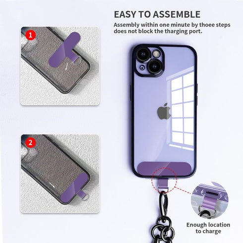 Cell Phone Lanyard Holder Anti Theft Crossbody Phone Wrist & Neck Strap, Compatible with Most iPhone Tether Case