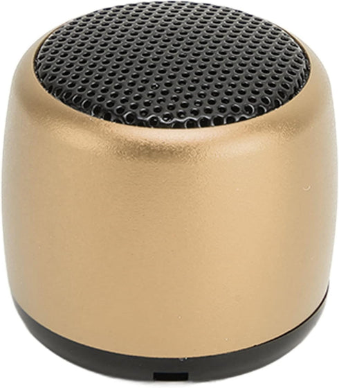 Zopsc Mini Speaker, Portable BT 5.0, Heavy Subwoofer, USB Rechargeable, Gold, for Travel,