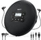 HOTT CD204 Portable CD Player - Personal Compact CD Player with Headphones, Anti-Skip/Shockproof for Home Travel, Black