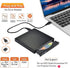 gingo 11/10/8/7 External CD DVD Drive Player, USB Slim Portable CD-ROM DVD+/-RW Drive Recorder CD Burner Reader Writer