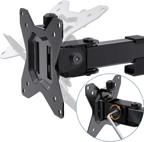 HUANUO 32 inches 17.6lbs 2 Dual Monitor Stand up to per Arm, High-Grade Aluminum Free Standing Dual Monitors Mount