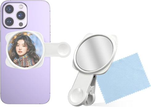 EKIND Clip On Selfie Mirror for Phone Rear Camera Reflective HD Back Selfie