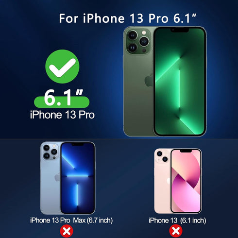 DOB SECHS Metal Kickstand Clear Case for iPhone 13 Pro, Aluminum Alloy Button, Anti-Yellowing Design