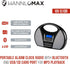 HANNLOMAX HX-510R Portable AM/FM Radio with Bluetooth, USB/SD Port for MP3 Playback, Aux-in, Black