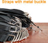 36 inch Cable Strap with Buckle, 16 PACK Hook and Loop Fastening Straps, Adjustable Nylon Securing Strap