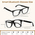 Jacuate Bluetooth Audio Smart Glasses for Women Men,Blue Light Blocking Bluetooth Glasses with Open Ear Speaker,Voice