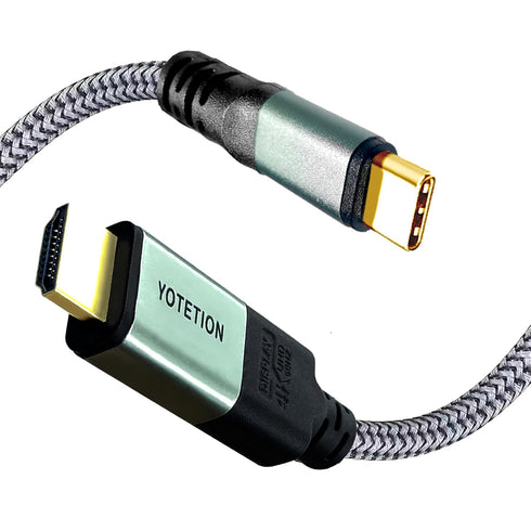 YOTETION 20FT USB-C to HDMI-A Braided Cable, 4K@60Hz, Suitable for Home Office [Compatible