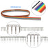 Glarks 1191Pcs 2.54mm Pitch Housing Connector and Male Female Crimp Pins with Pin Header and 10 Wire Rainbow Color Flat