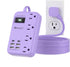 Beeiker 6 USB(2 USB C) Purple Surge Protector Power Strip- 10 Ft Purple