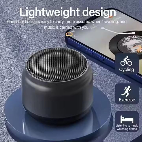 Generic Portable Mini Bluetooth Speaker with TWS Wireless Pairing, FM Radio, Bass Sound, USB-C Charging, Outdoor Use