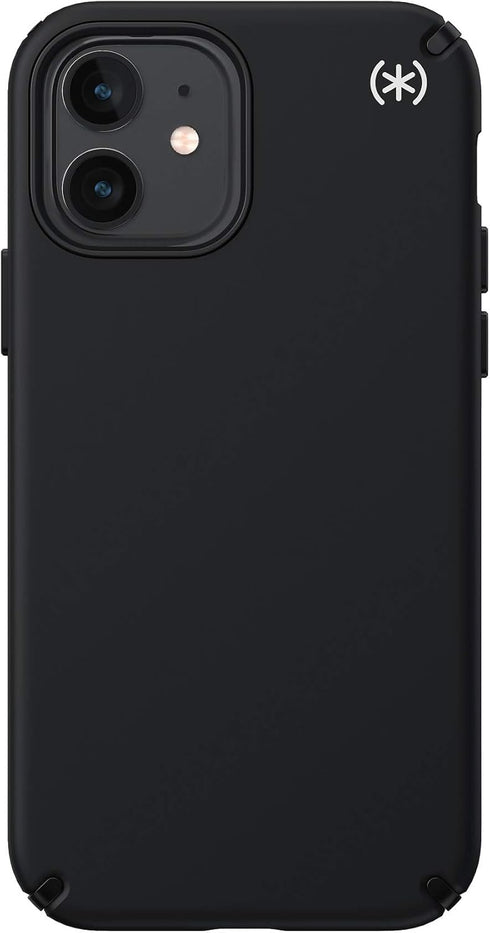 Speck iPhone 12 Case - Drop Protection, Scratch Resistant, Slim Design, Compatible Wireless Charging - Black, White