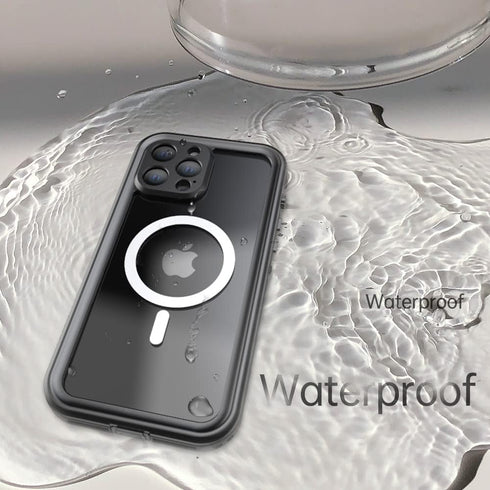 Magsafe Compatible Waterproof Case for iPhone 13 Pro Max, Full Body Protective Shockproof Dustproof with Built-in