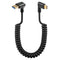 SinLoon 90 Degree USB Type C Spring Cable, 5Gbps Retractable USB3.0 to USB C Charging Cable for Phone, Tablet