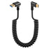 SinLoon 90 Degree USB Type C Spring Cable, 5Gbps Retractable USB3.0 to USB C Charging Cable for Phone, Tablet