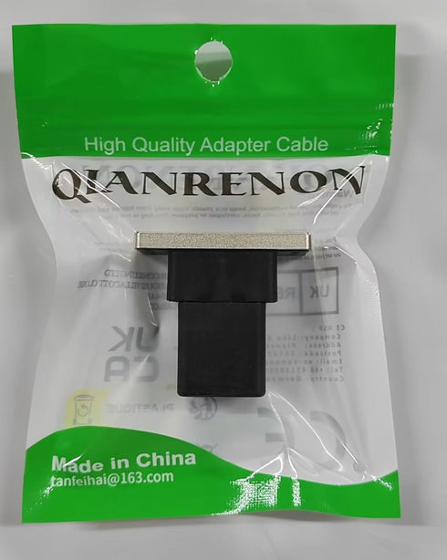 QIANRENON 5Gbps USB3.0 Rectangular Metal Panel Adapter, USB3.0 Female to Female Panel Mount Connector