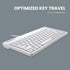 Perixx PERIBOARD-409WU, Wired USB Mini Keyboard, White, US English