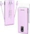 Charmast Portable Charger 10000mAh with Built-in Cables & Wall Plug, External Battery Pack for iPhone, Samsung, iPad