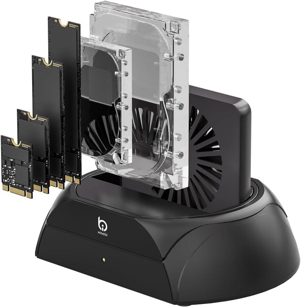 xiaobi Hard Drive Docking Station, Pcie NVMe Adapter with Cooling Fan Superior Cooling
