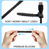 30 Pieces Silicone Zip Ties, 4.5 Inch Reusable Rubber Cable Ties for Charging Cables, USB C, Lightning Cable, Earphone