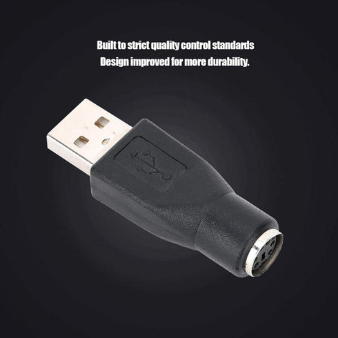 ASHATA PS-2 to USB Adapter - 5PCS USB Male to PS/2 Female Converter for Keyboard Mouse, Small and Portable