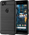Asuwish Compatible Google Pixel 2 Case, Tempered Glass Screen Protector, Soft Silicone Cover, Carbon Fiber Navy