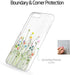 Unov Case for iPhone SE (2022), iPhone SE (2020), iPhone 8, iPhone 7, Clear with Embossed Floral Pattern, TPU Soft