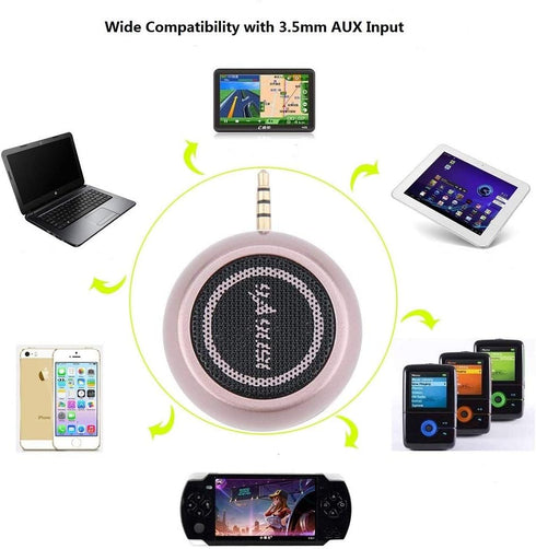 Mini Portable Speaker with 3.5mm Aux Input Jack, 3W Mobile Phone Line-in Speaker for iPhone, iPad, Gifting for