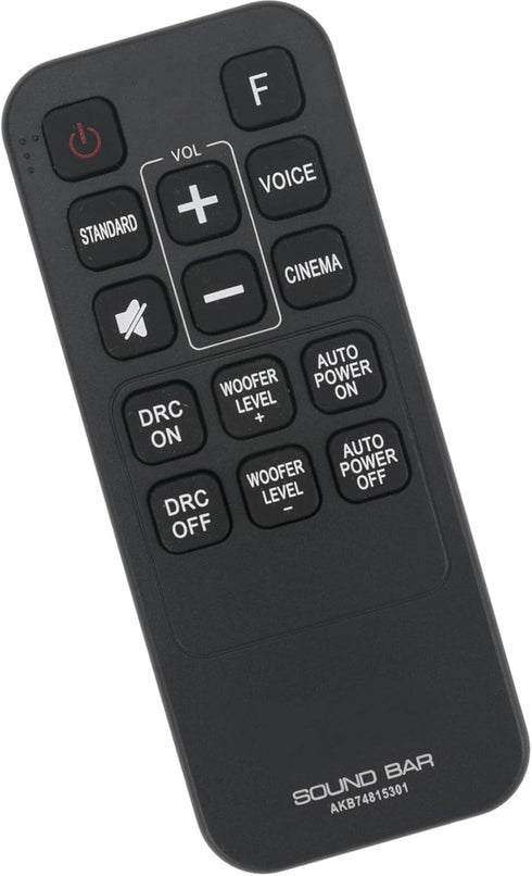 AKB74815301 Replacement Sound Bar Remote Control - Compatible with LG Soundbar Models S45A1-D, S55A3-D, and more