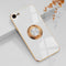 aowner Ring Holder Case for iPhone SE 3/SE 2/iPhone 8/7, Shiny Plating Rose Gold Edge with 360 Degree Rotation