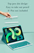 Keyboard Case with Mouse Compatible for iPad 10th Generation 2022, Removable Bluetooth Wireless Keyboard, Mist Blue