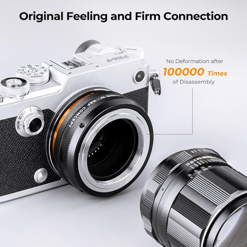 K&F Concept M42-M4/3 IV Lens Mount Adapter - Manual Focus Compatible with M42 Lens and Micro Four Thirds Camera
