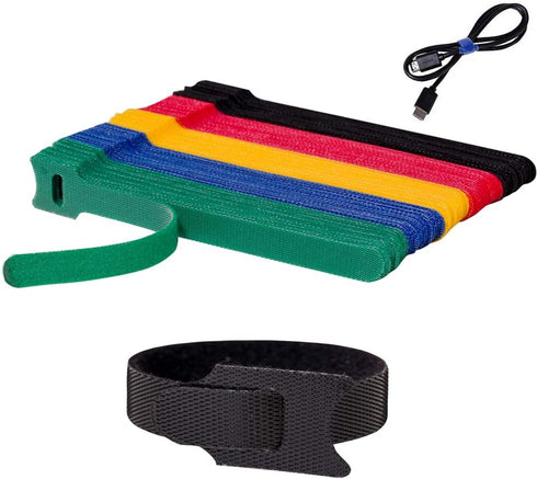 Reusable Fastening Cable Ties, 6 in Cable Management Ties, 100 pcs Adjustable Cord Organizer for Home Office