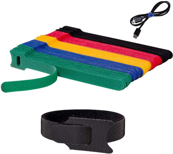 Reusable Fastening Cable Ties, 6 in Cable Management Ties, 100 pcs Adjustable Cord Organizer for Home Office