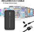 Vida IT Super Slim Power Bank Battery Pack for Heated Vest, Jacket, Coat, Gloves, 5V 2A 10000mAh DC Thin Portable