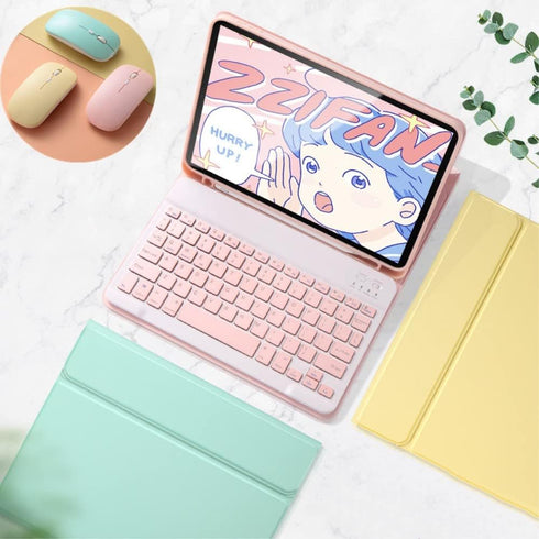 iPad 10th Generation Keyboard Case with Mouse, Cute Detachable Wireless Bluetooth Cover for 10.9 inch iPad 2022