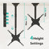WALI TV Ceiling Mount Adjustable Bracket for 26 to 65 Inch Displays, Up to 110 Lbs, Mounting Holes 400x400mm