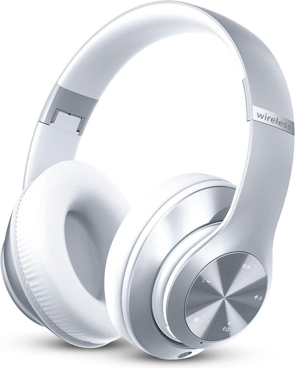 Wireless Bluetooth Headphones, 60 Hours Playtime, Foldable Lightweight Over Ear Hi-Fi Stereo with 6 EQ Modes