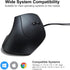 SANWA Wired Ergonomic Mouse, Optical Vertical Computer Mouse, 1000/1600 Adjustable DPI, Compatible with MacBook