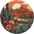 Cactus Mountain Wilderness Sunset Earthy Floral PopSockets Standard Flower PopGrip