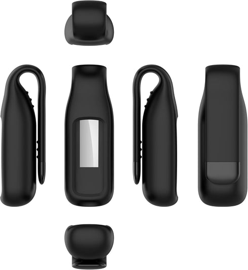 FitTurn Clip for Fitbit Luxe Clip Holder Case Replacement Soft Silicone Strap Accessories for Luxe Clip Case Accessory (Black,Pink,Teal)