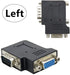 chenyang HDB15Pin 90 VGA Connectors,VGA SVGA D-Sub Male to Female Degree Left Angled Gender Changer Video Graphics
