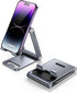 UGREEN Adjustable Phone Stand for Desk, Compatible with iPhone 15/14/13/12 Pro Max/11/XS Max/XR/X/8 Plus/Nintendo